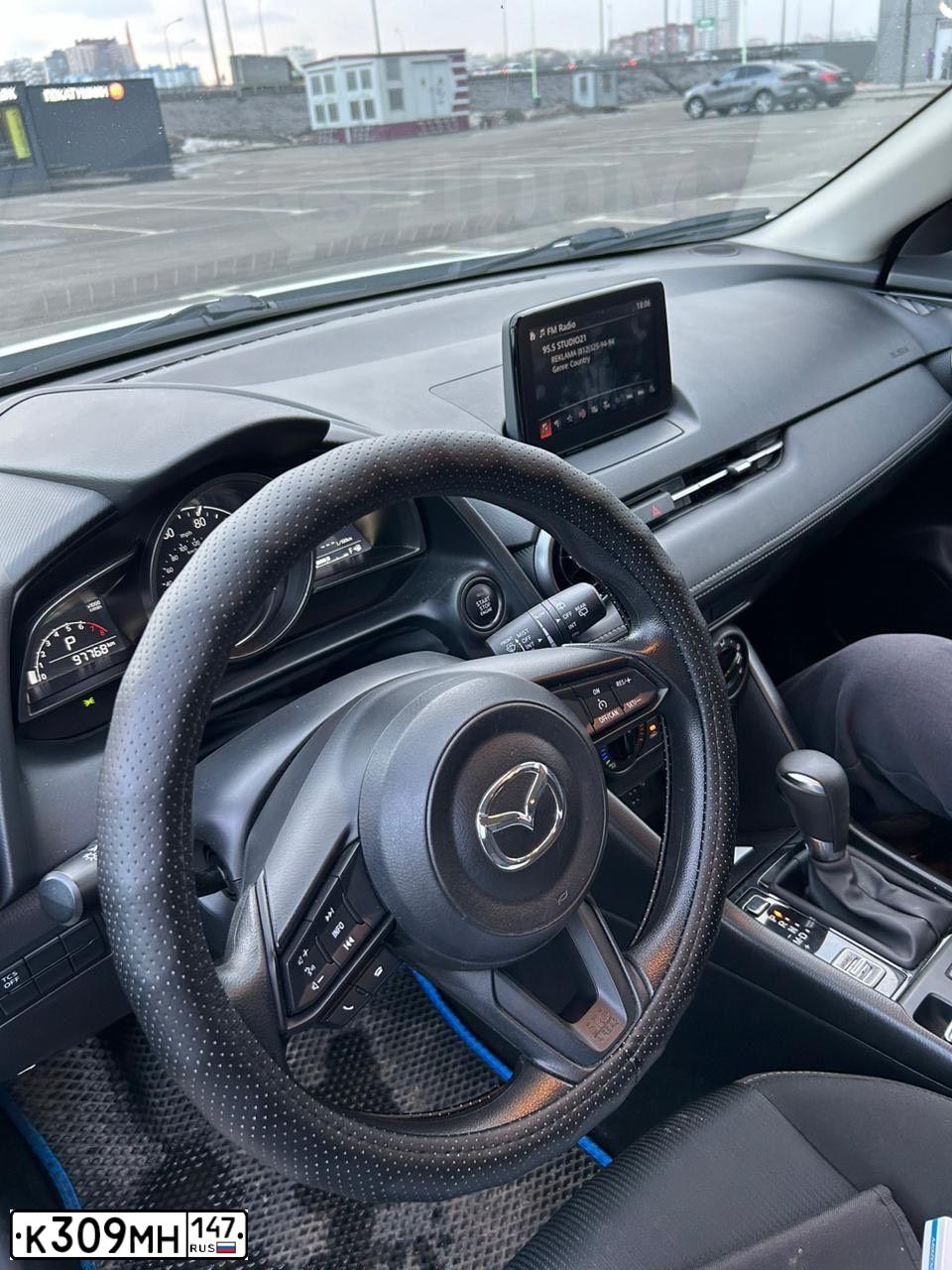 Фото автомобиля MAZDA CX-3, 2019 — госномер К309МН147. Цвет: Белый