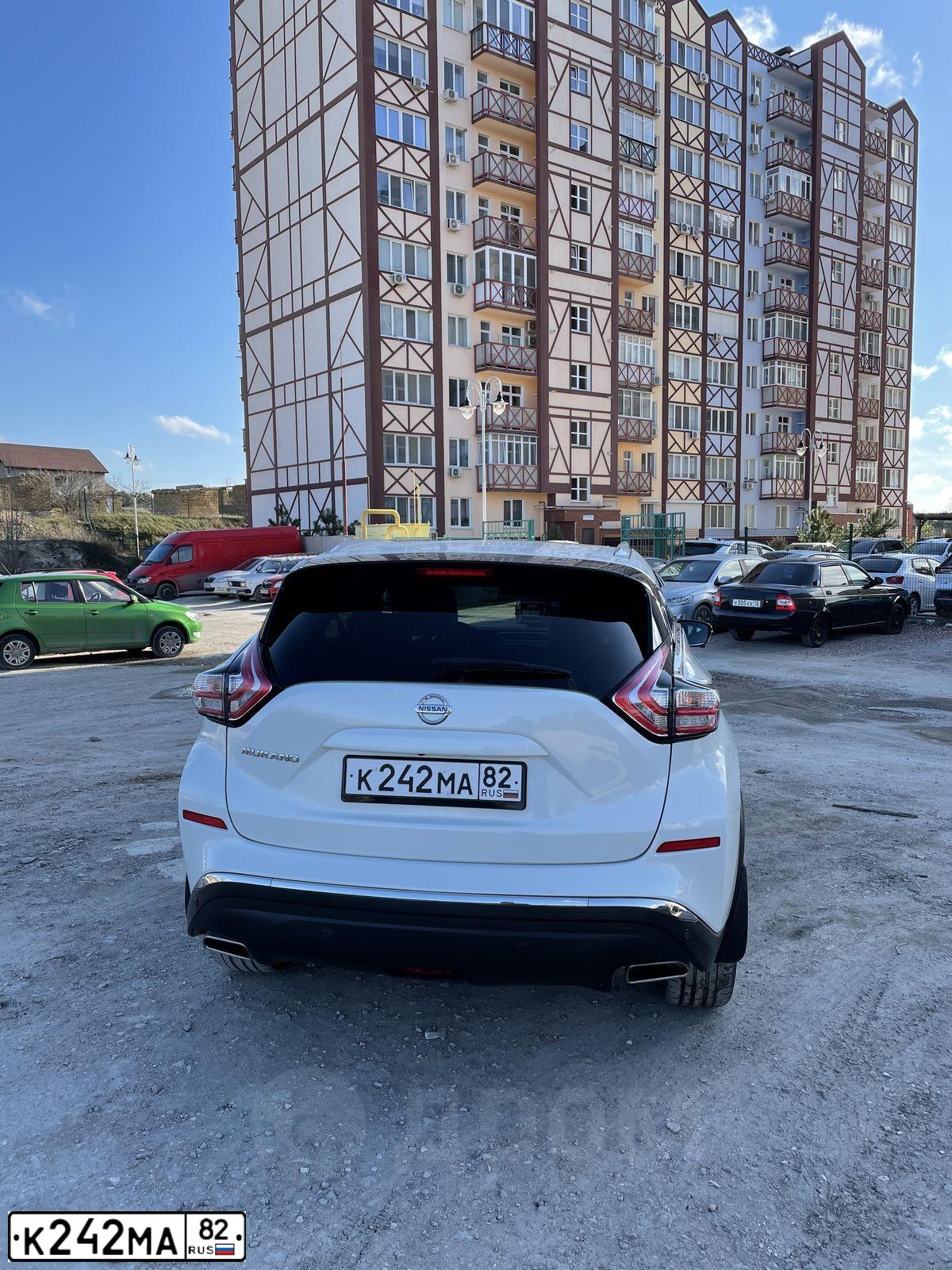 Фото автомобиля NISSAN MURANO, 2017 — госномер М848ВМ154. Цвет: Белый