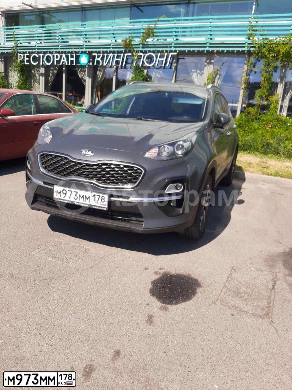 Фото автомобиля KIA SPORTAGE, 2019 — госномер Т093УХ797. Цвет: СЕРЫЙ