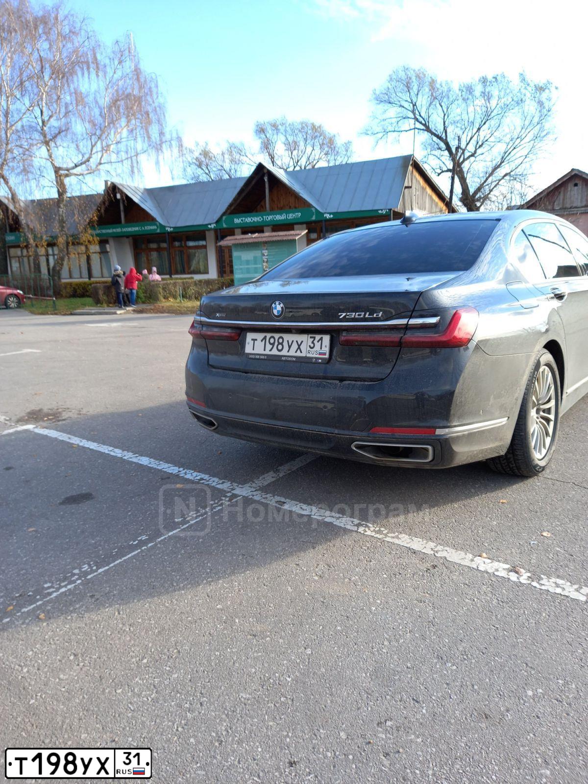 Фото автомобиля BMW 7ER, 2020 — госномер Р856АМ250. Цвет: ЧЕРНЫЙ