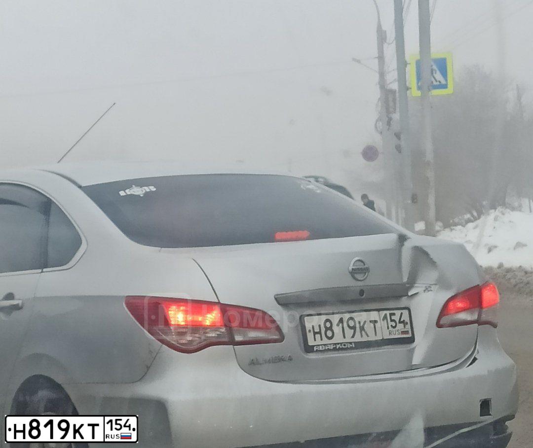 Фото автомобиля NISSAN ALMERA /AVTOVAZ/, 2018 — госномер Н819КТ154. Цвет: СЕРЕБРИСТЫЙ