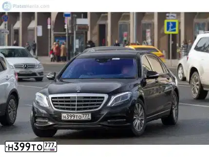 Фото автомобиля MERCEDES S-KLASSE, 2016 — госномер А001АК154. Цвет: ЧЕРНЫЙ