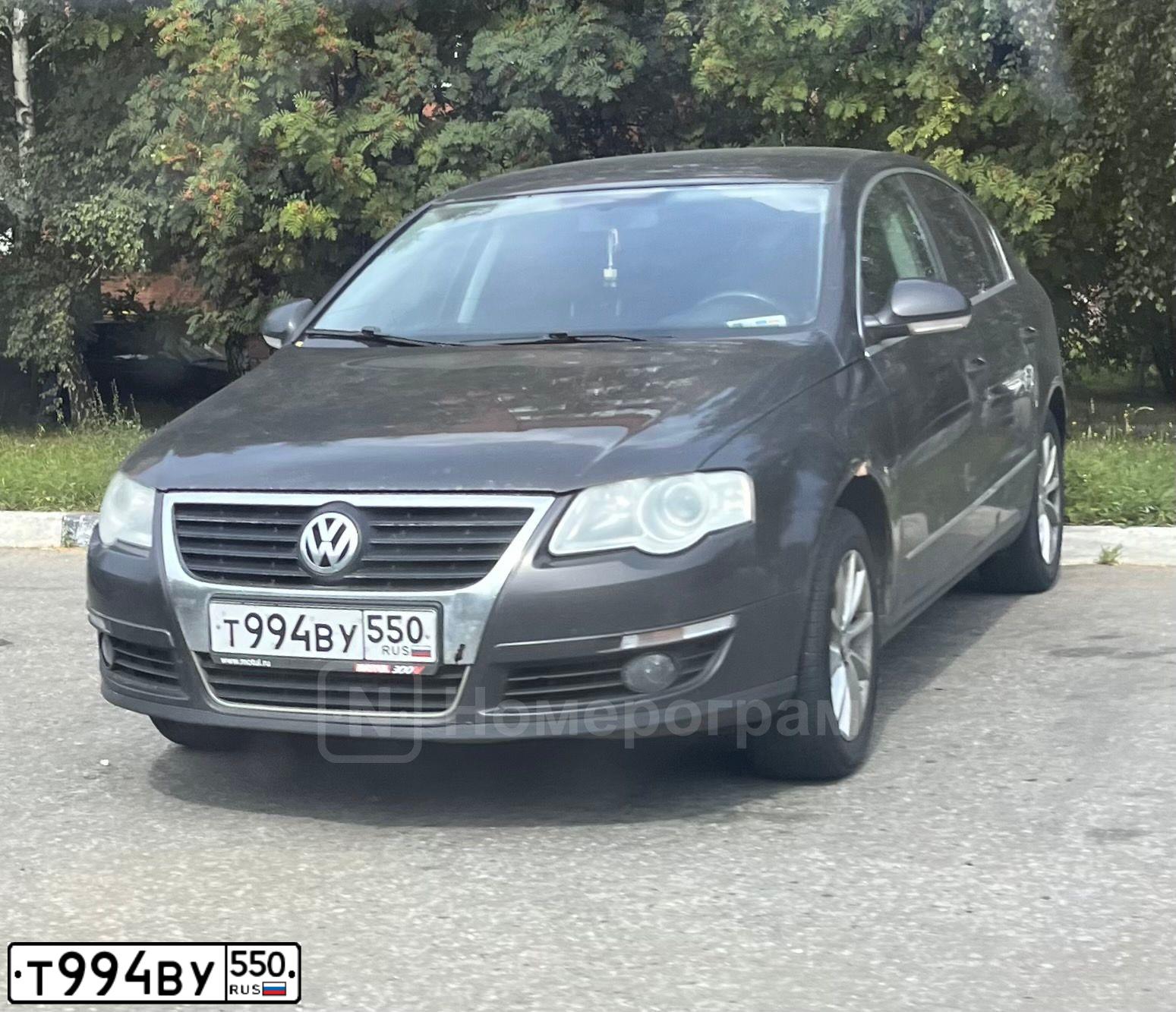 Фото автомобиля VOLKSWAGEN PASSAT, 2008 — госномер Т994ВУ550. Цвет: Коричневый