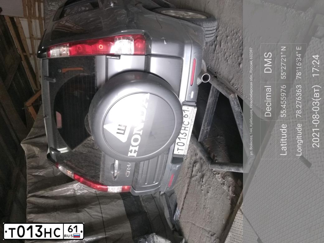 Фото автомобиля HONDA CR-V, 2006 — госномер Т013НС61. Цвет: СЕРЫЙ