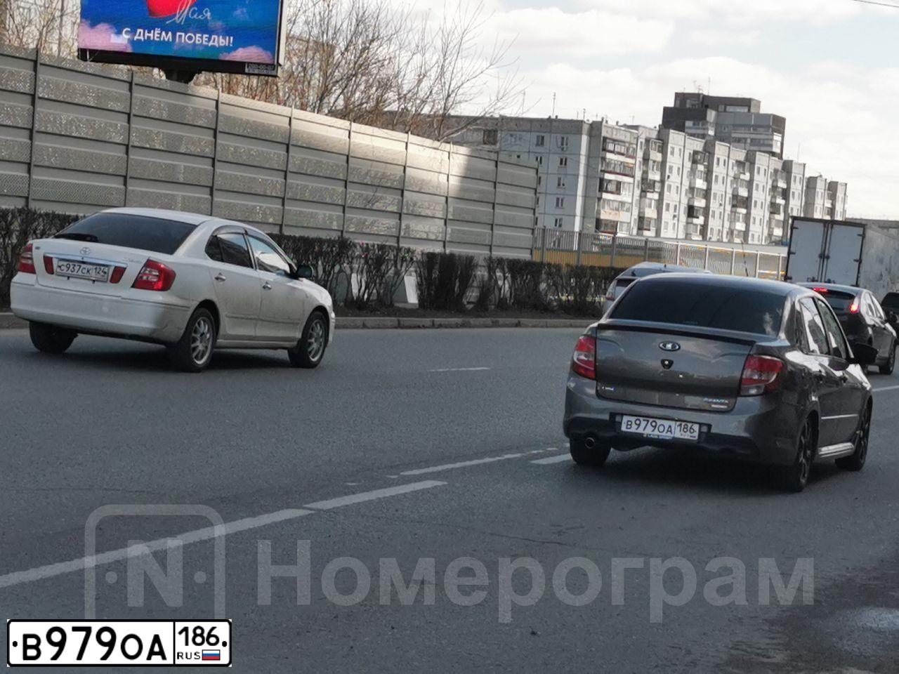 Фото автомобиля LADA 2190 GRANTA, 2018 — госномер К428РУ124. Цвет: Золотисто-коричневый
