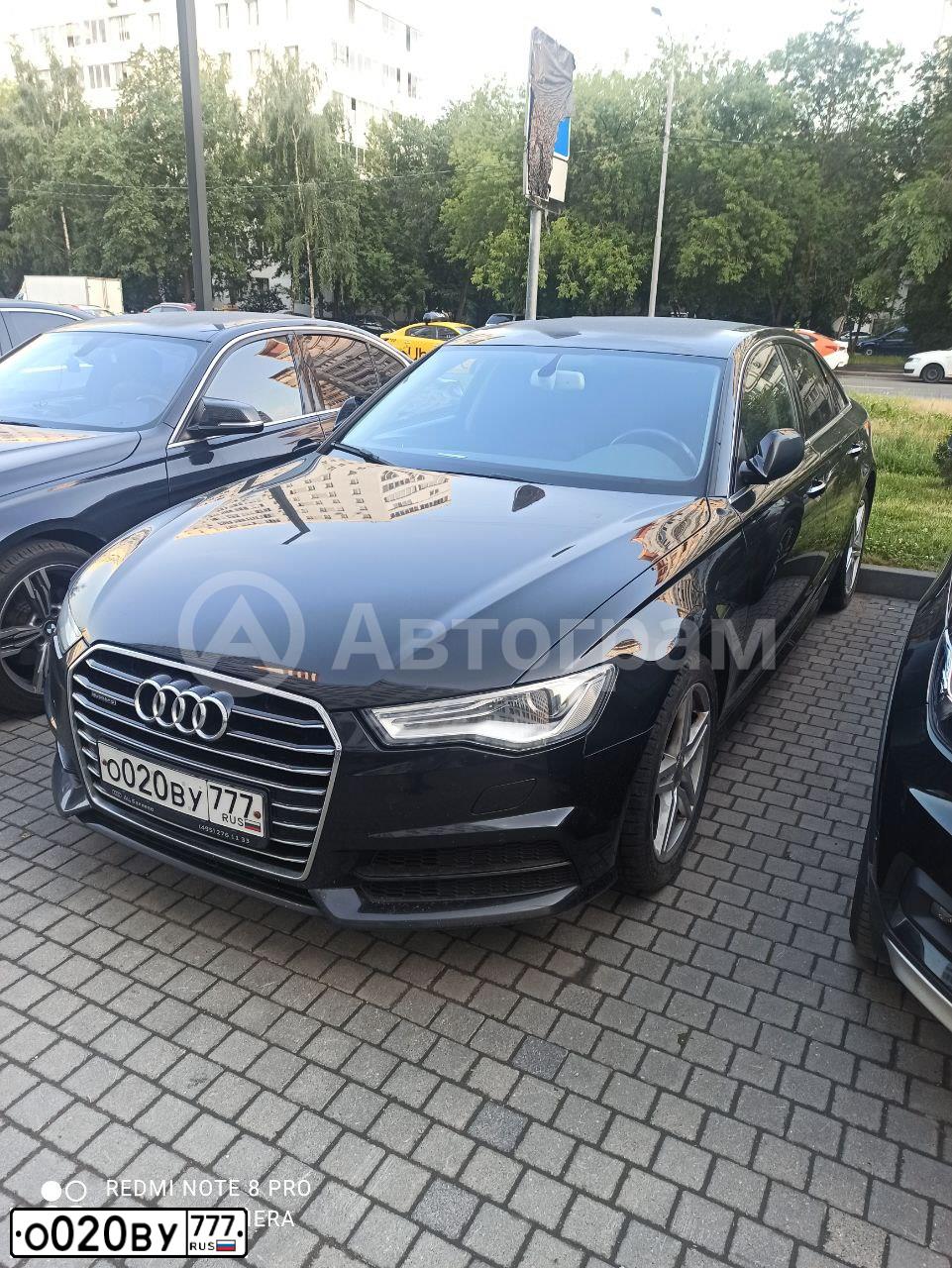 Фото автомобиля AUDI A6, 2017 — госномер С982РУ777. Цвет: ЧЕРНЫЙ