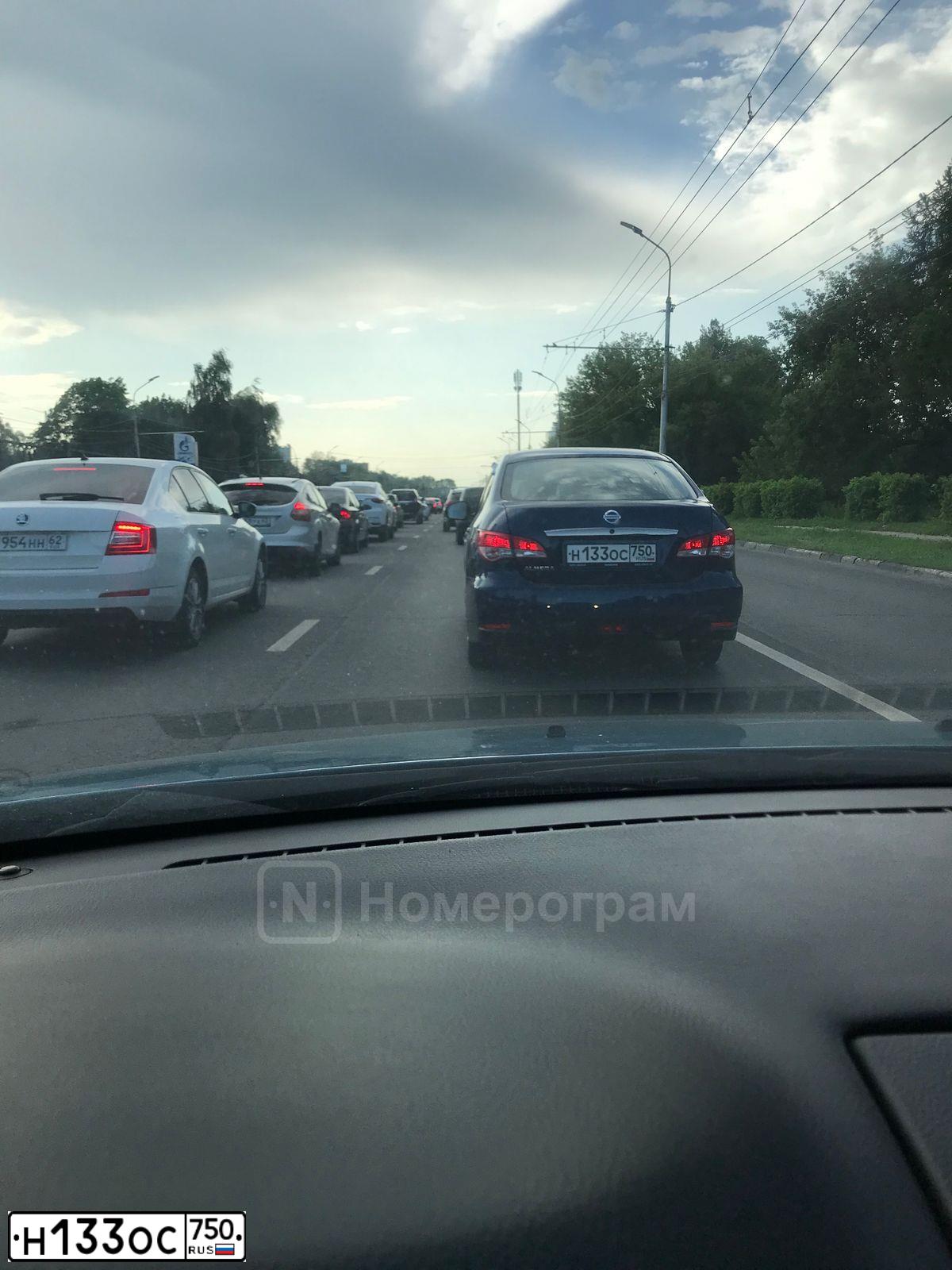 Фото автомобиля NISSAN ALMERA /AVTOVAZ/, 2017 — госномер Н133ОС750. Цвет: СИНИЙ