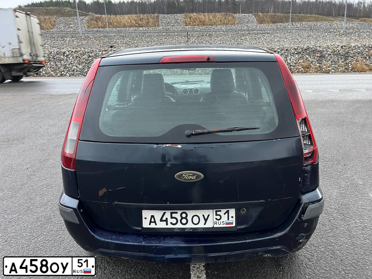 Фото автомобиля FORD FUSION, 2007 — госномер А458ОУ51. Цвет: ТЕМНО-СИНИЙ