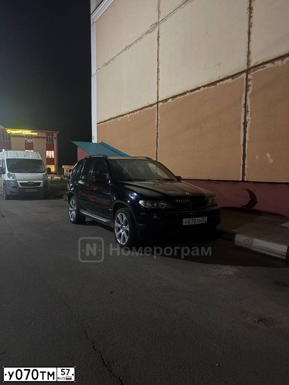 Фото автомобиля BMW X5, 2003 — госномер К080СА57. Цвет: ЧЕРНЫЙ
