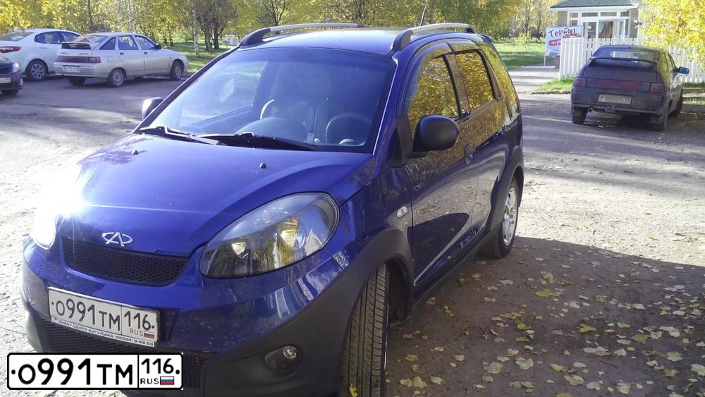 Фото автомобиля CHERY INDIS /S18/, 2012 — госномер О991ТМ116. Цвет: СИНИЙ
