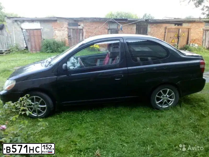 Фото автомобиля TOYOTA ECHO, 2001 — госномер В571НС152. Цвет: ЧЕРНЫЙ