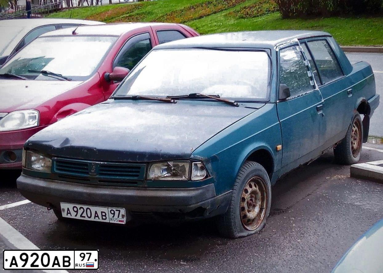 Фото автомобиля AZLK MOSKWITSCH 2142, 2001 — госномер А920АВ97. Цвет: Сине-зеленый