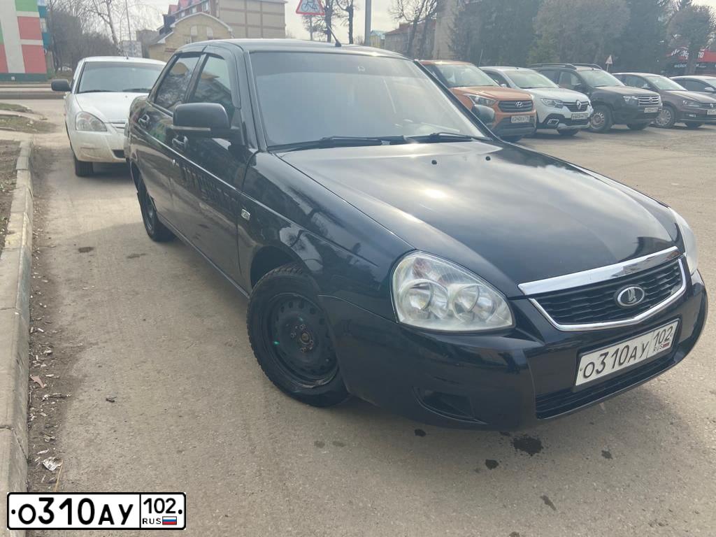 Фото автомобиля LADA 2170 PRIORA, 2012 — госномер О310АУ102. Цвет: СИНЕ-ЧЕРНЫЙ