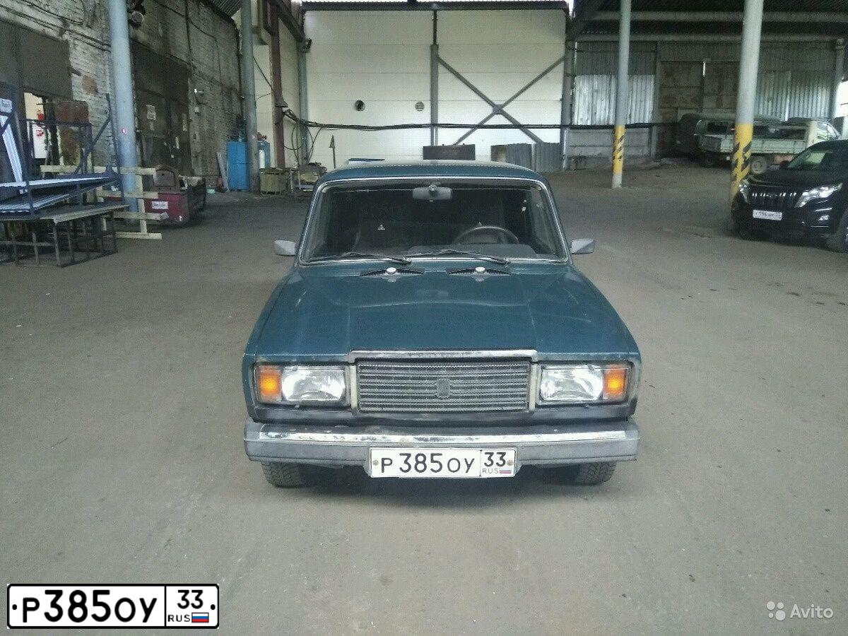 Фото автомобиля LADA 2107, 2004 — госномер Р385ОУ33. Цвет: СИНЕ-ЗЕЛЕНЫЙ