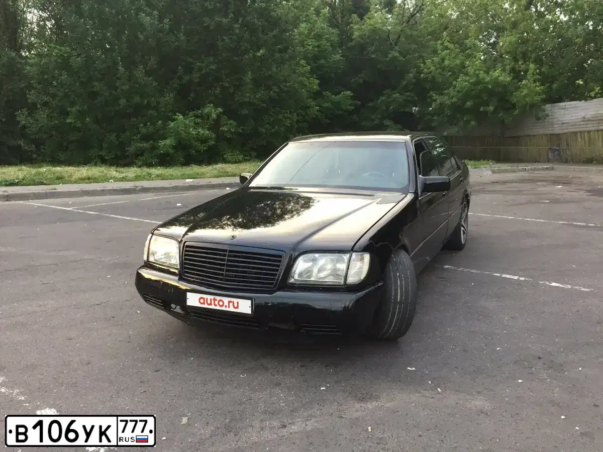 Фото автомобиля MERCEDES S-KLASSE, 1991 — госномер Н982РУ77. Цвет: ЧЕРНЫЙ