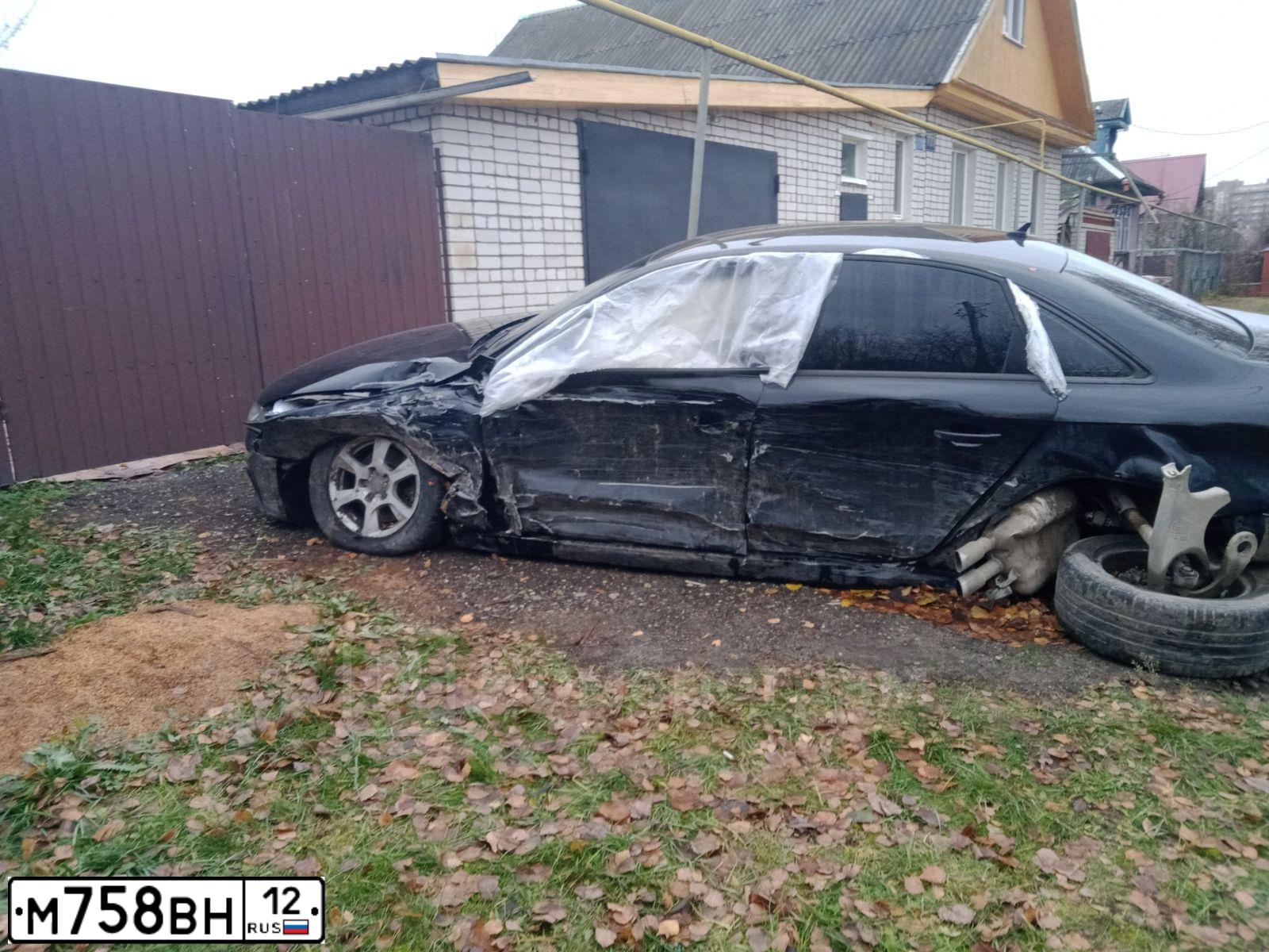 Фото автомобиля AUDI A4, 2008 — госномер М758ВН12. Цвет: ЧЕРНЫЙ