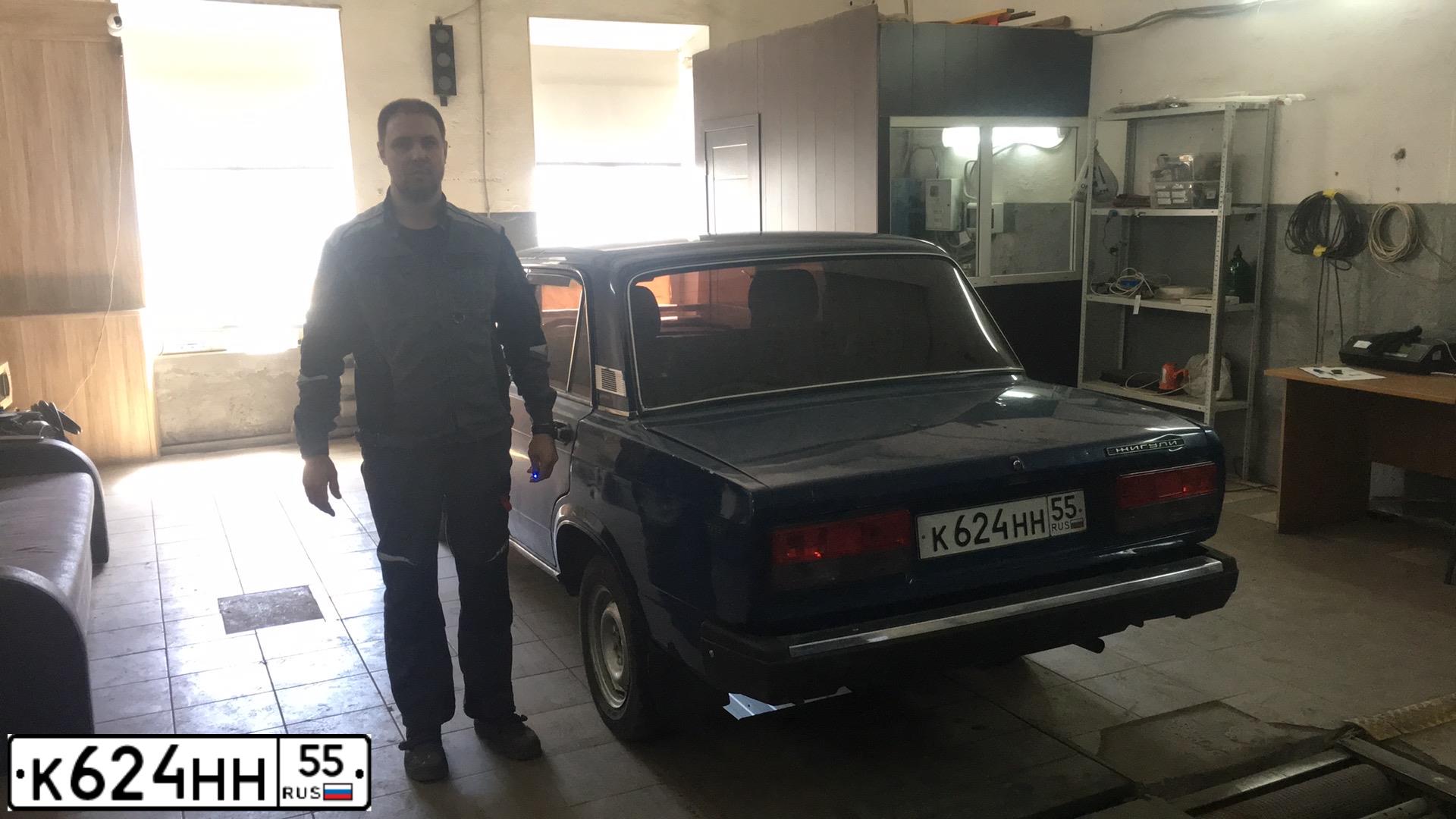 Фото автомобиля LADA 2107, 2003 — госномер К624НН55. Цвет: сине-зеленый