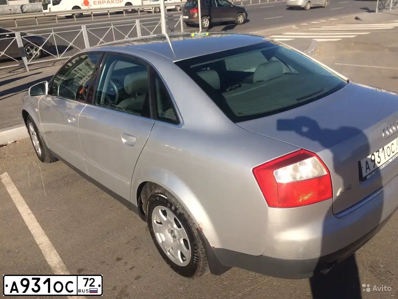 Фото автомобиля AUDI A4, 2004 — госномер А931ОС72. Цвет: серебристый