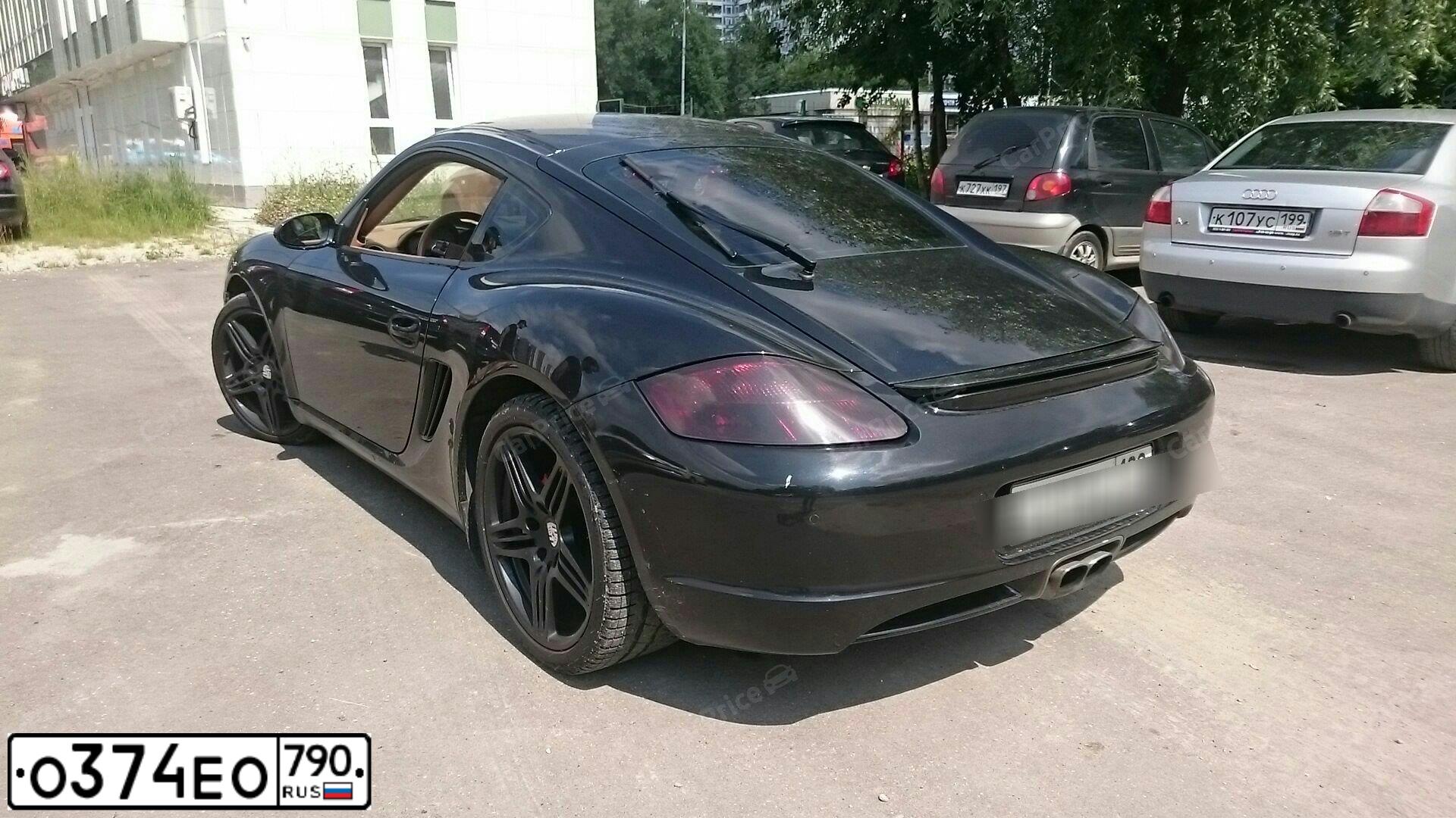Фото автомобиля PORSCHE CAYMAN, 2006 — госномер К007МА199. Цвет: КРАСНЫЙ
