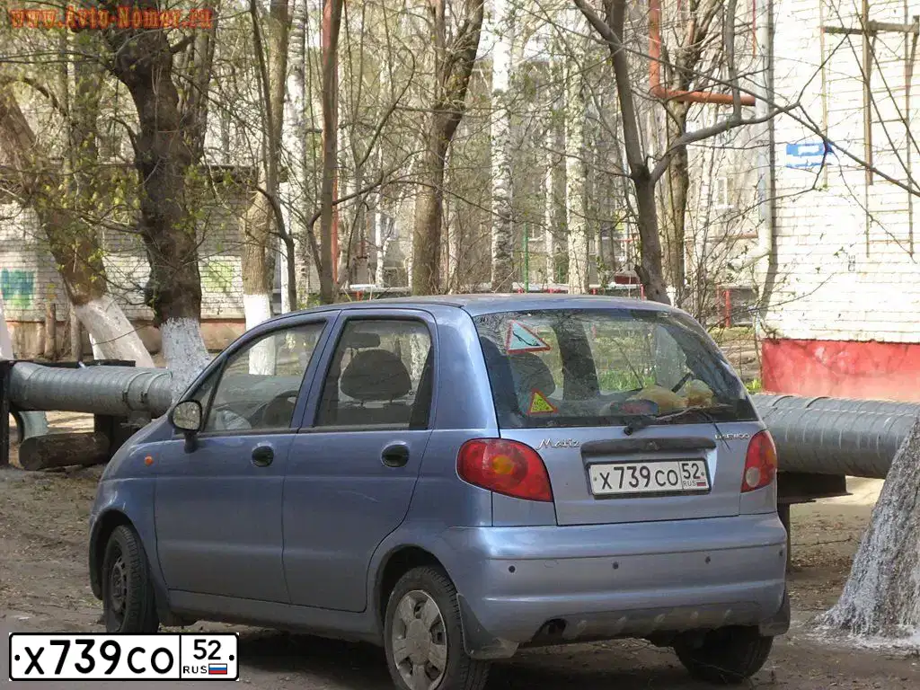 Фото автомобиля DAEWOO DАЕWООМАТIZ, 2007 — госномер Х739СО52. Цвет: СИНИЙ