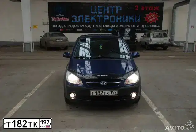 Фото автомобиля HYUNDAI GETZ, 2008 — госномер А038ВМ777. Цвет: СИНИЙ