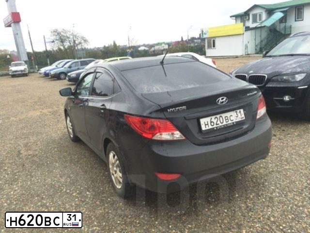 Фото автомобиля HYUNDAI SOLARIS, 2012 — госномер Н620ВС31. Цвет: ЧЕРНЫЙ