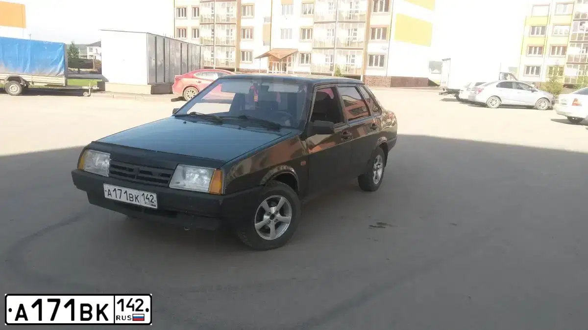 Фото автомобиля LADA 21099, 2004 — госномер Н723ОВ142. Цвет: ЗОЛОТИСТЫЙ ТЕМНО-ЗЕЛЕНЫЙ