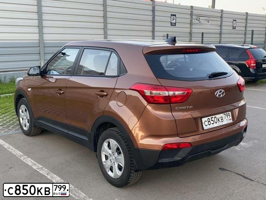 Фото автомобиля HYUNDAI CRETA, 2018 — госномер А247РХ51. Цвет: Коричневый