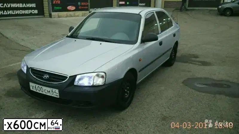 Фото автомобиля TAGAZ ACCENT, 2008 — госномер М369ВТ134. Цвет: Серебристый