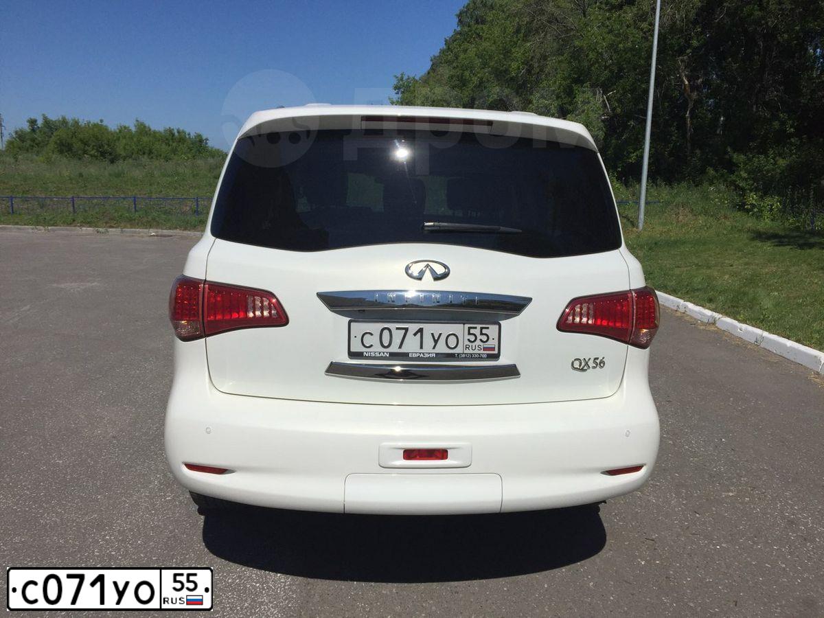 Фото автомобиля INFINITI QX80 /QX56/, 2013 — госномер Н500СТ54. Цвет: Белый