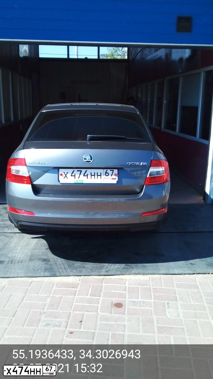 Фото автомобиля RENAULT SANDERO, 2011 — госномер Х474МН67. Цвет: ЧЕРНЫЙ