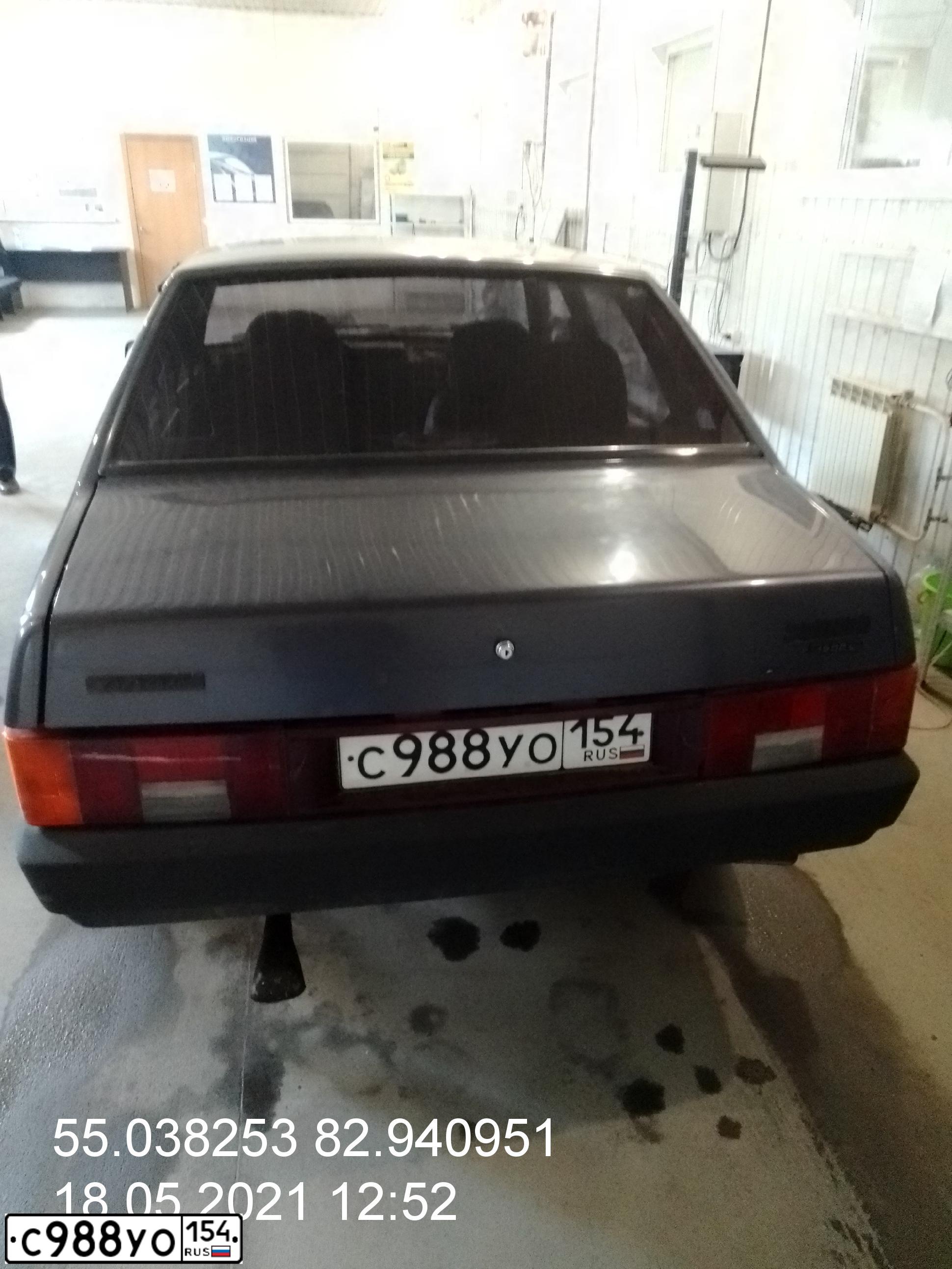 Фото автомобиля LADA 21099, 1997 — госномер Р911АР154. Цвет: ТЕМНО ФИОЛЕТОВЫЙ