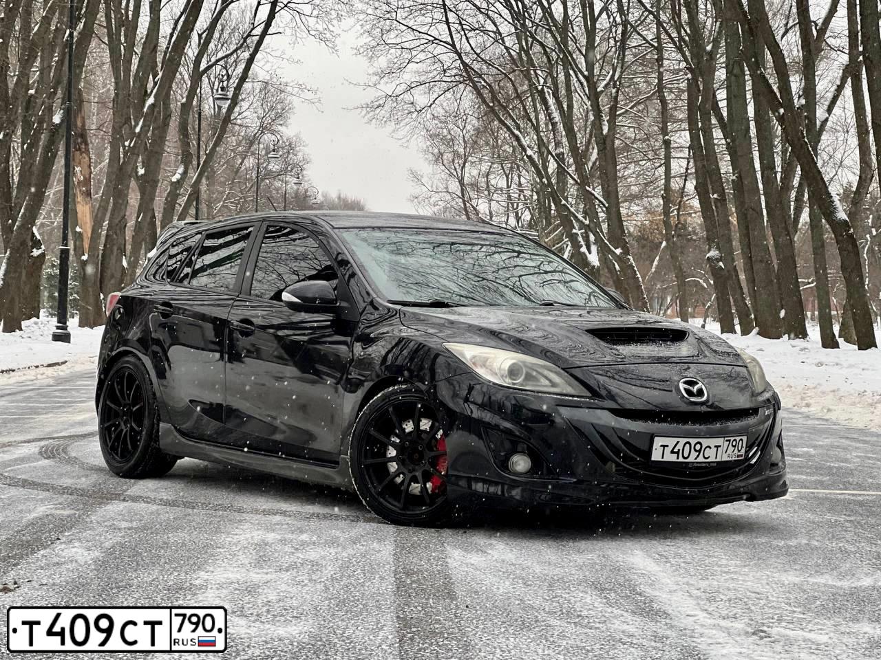 Фото автомобиля MAZDA 3, 2009 — госномер Т409СТ790. Цвет: ЧЕРНЫЙ