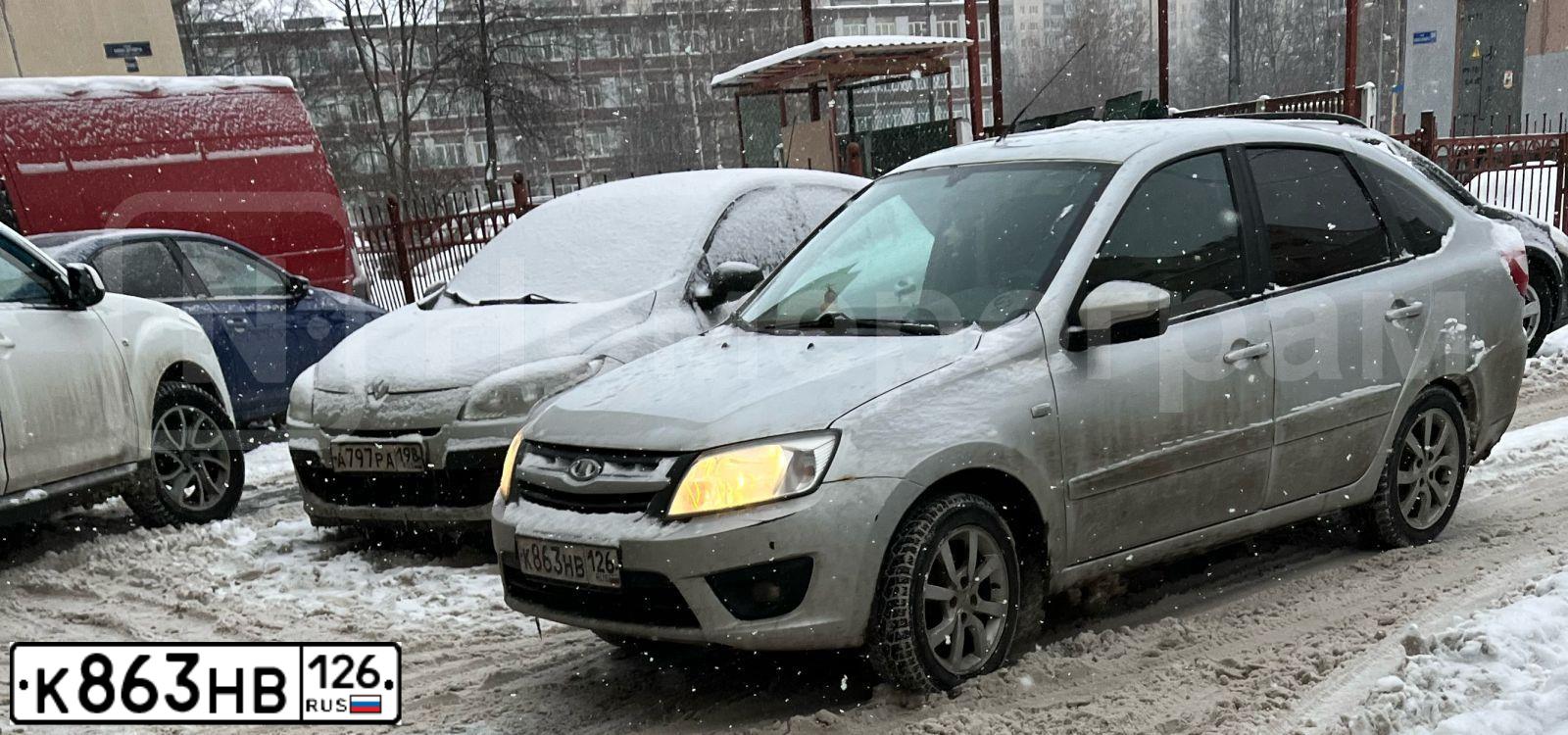 Фото автомобиля LADA GRANTA, 2017 — госномер С515АВ198. Цвет: Серебристый
