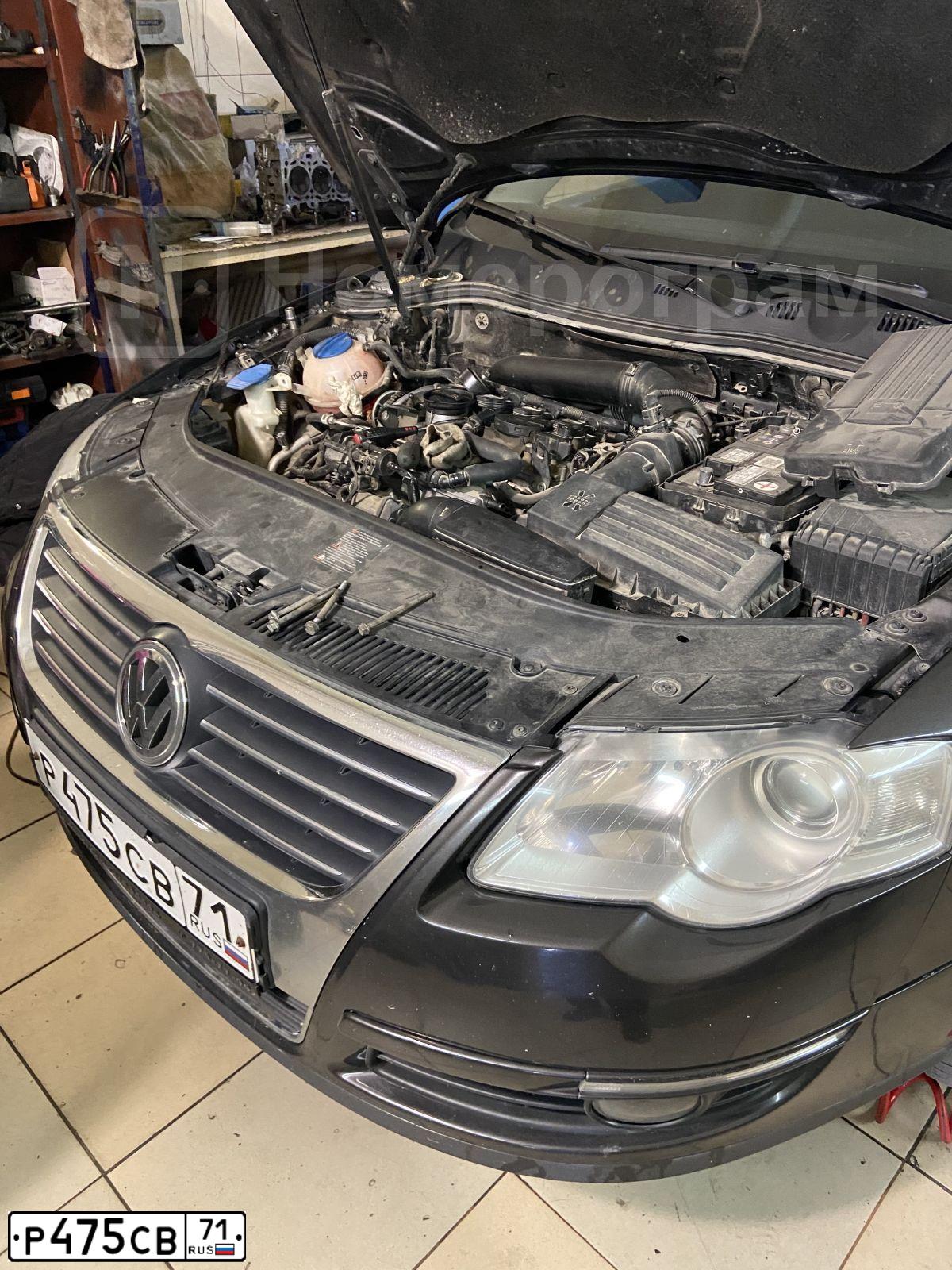 Фото автомобиля VOLKSWAGEN PASSAT, 2008 — госномер Р475СВ71. Цвет: Коричневый