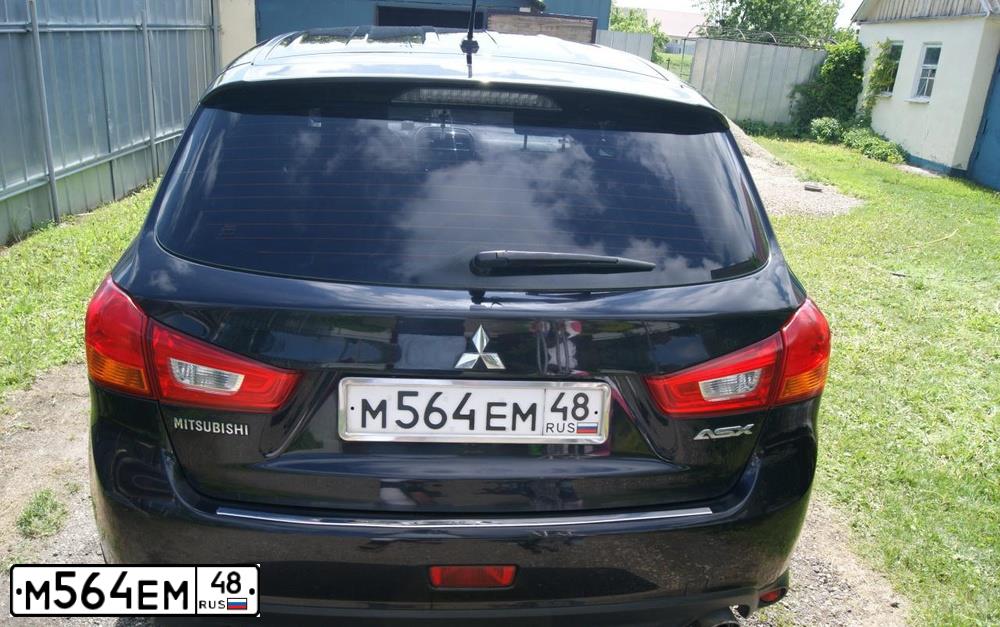 Фото автомобиля MITSUBISHI ASX, 2013 — госномер У324НС71. Цвет: ЧЕРНЫЙ