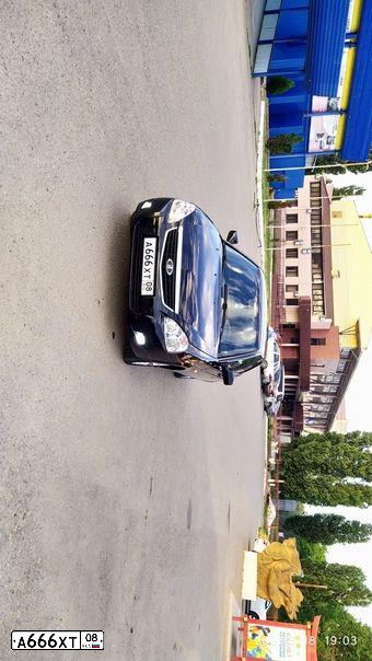 Фото автомобиля LADA 2109 SAMARA, 2000 — госномер А666ХТ08. Цвет: СИНИЙ