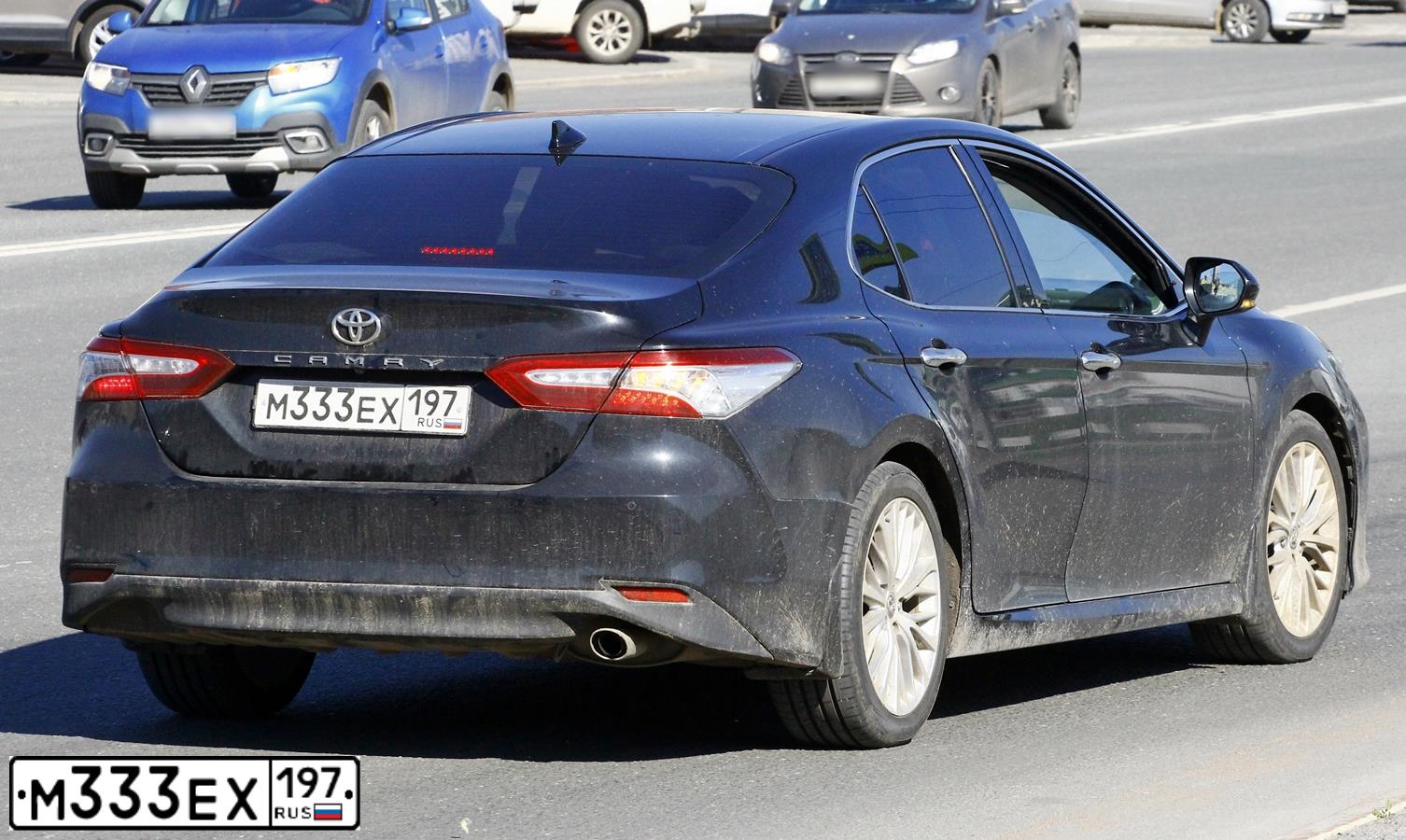 Фото автомобиля TOYOTA CAMRY, 2019 — госномер К014НО702. Цвет: ЧЕРНЫЙ МЕТАЛЛИК
