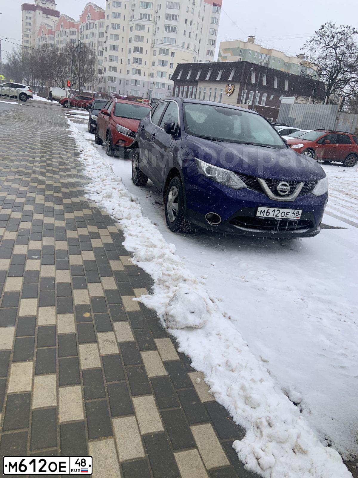 Фото автомобиля NISSAN QASHQAI, 2015 — госномер М612ОЕ48. Цвет: ТЕМНО-СИНИЙ