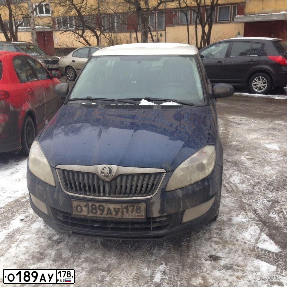 Фото автомобиля SKODA FABIA, 2013 — госномер О189АУ178. Цвет: ТЕМНО СИНИЙ