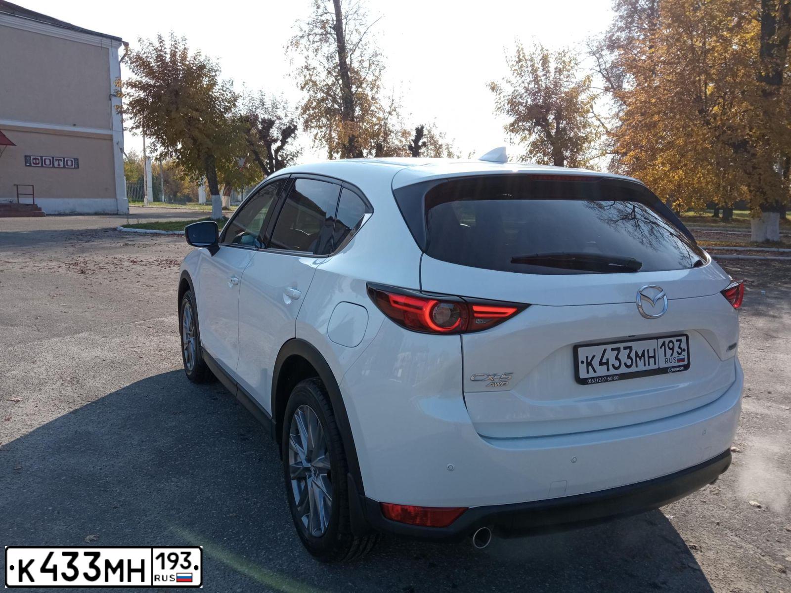 Фото автомобиля MAZDA CX-5, 2019 — госномер К344КО797. Цвет: БЕЛЫЙ ПЕРЛАМУТР