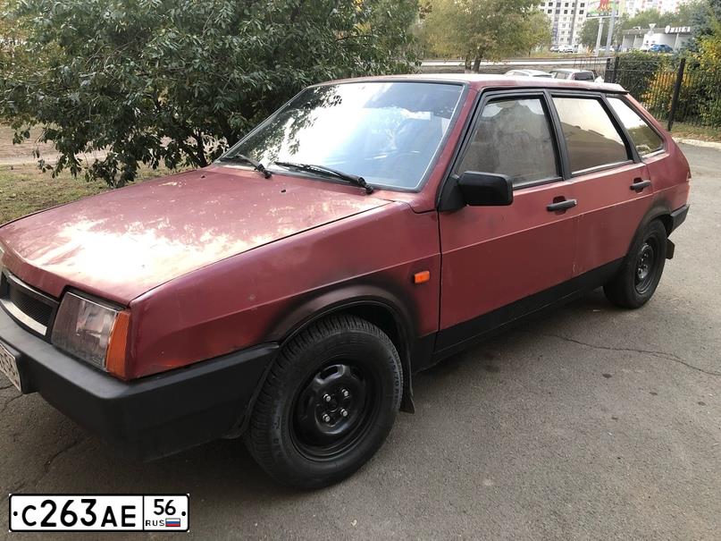 Фото автомобиля LADA 2109 SAMARA, 1995 — госномер С263АЕ56. Цвет: ВИШНЕВЫЙ