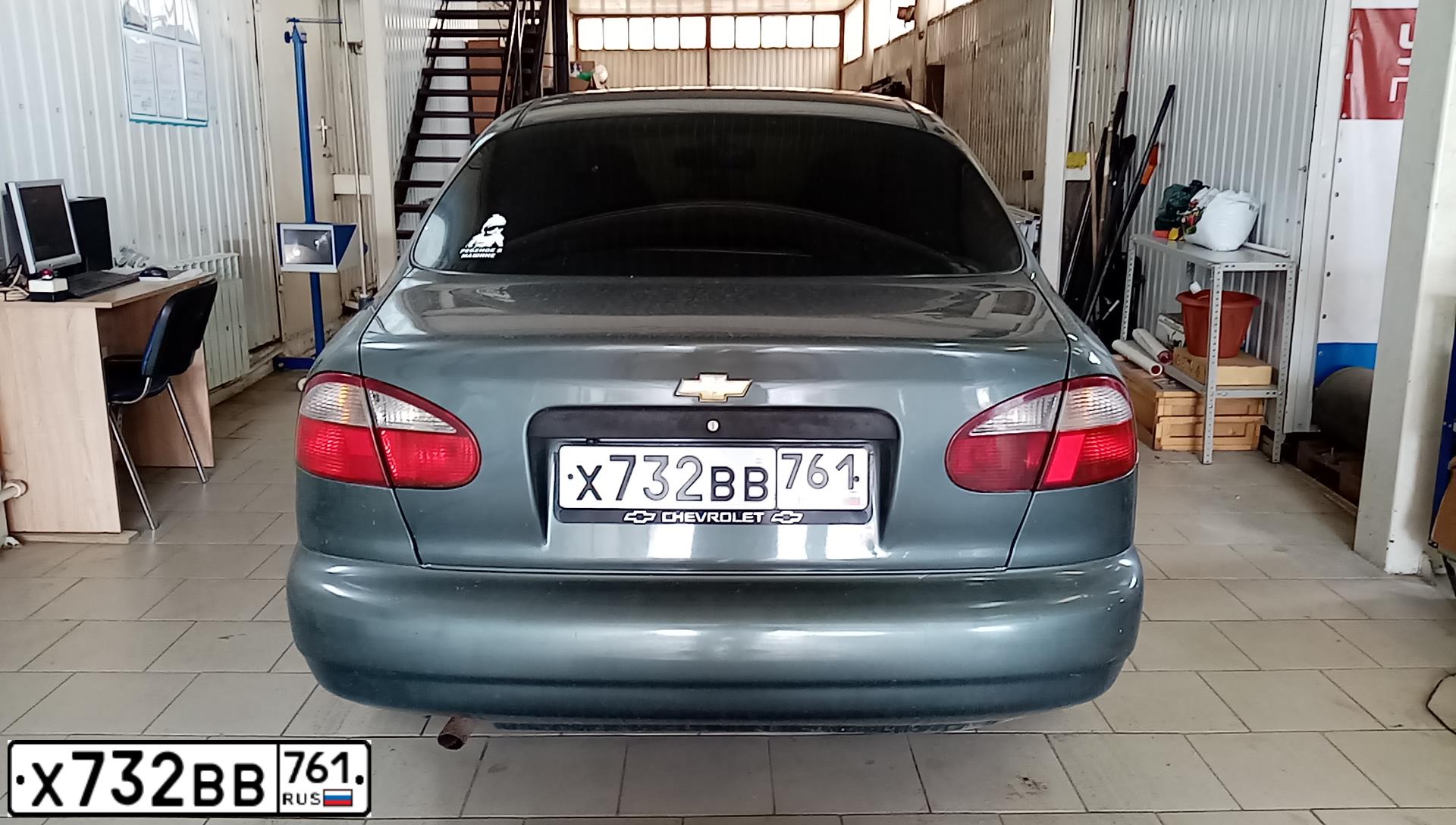 Фото автомобиля CHEVROLET LANOS, 2006 — госномер К378ОК93. Цвет: ТЕМНО-СЕРЫЙ