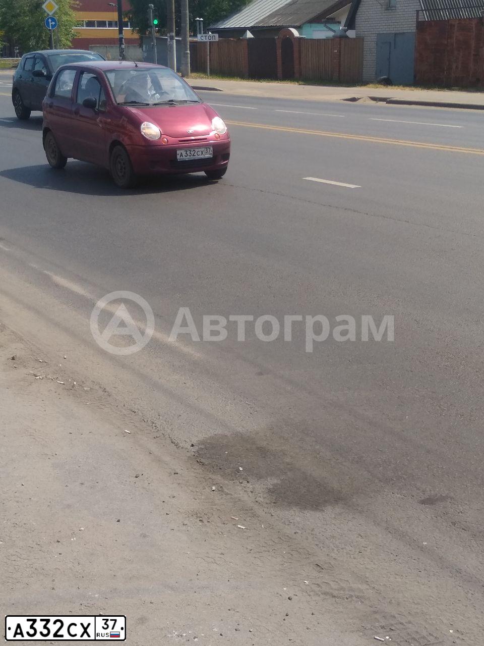 Фото автомобиля DAEWOO MATIZ, 2013 — госномер А332СХ37. Цвет: ИСПАНСКИЙ КРАСНЫЙ