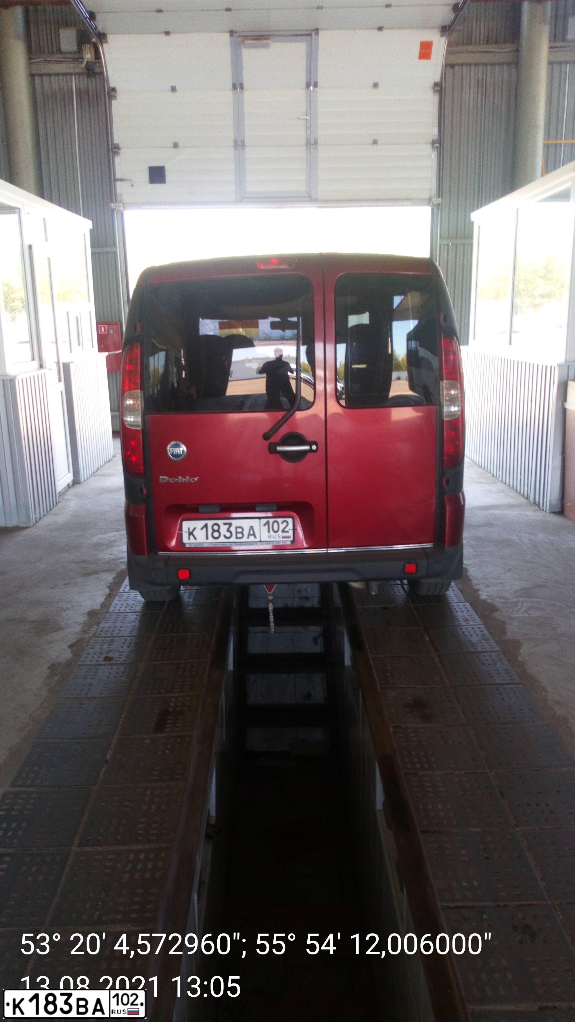Фото автомобиля FIAT DOBLO, 2008 — госномер К183ВА102. Цвет: КРАСНЫЙ СЦИЛЛА