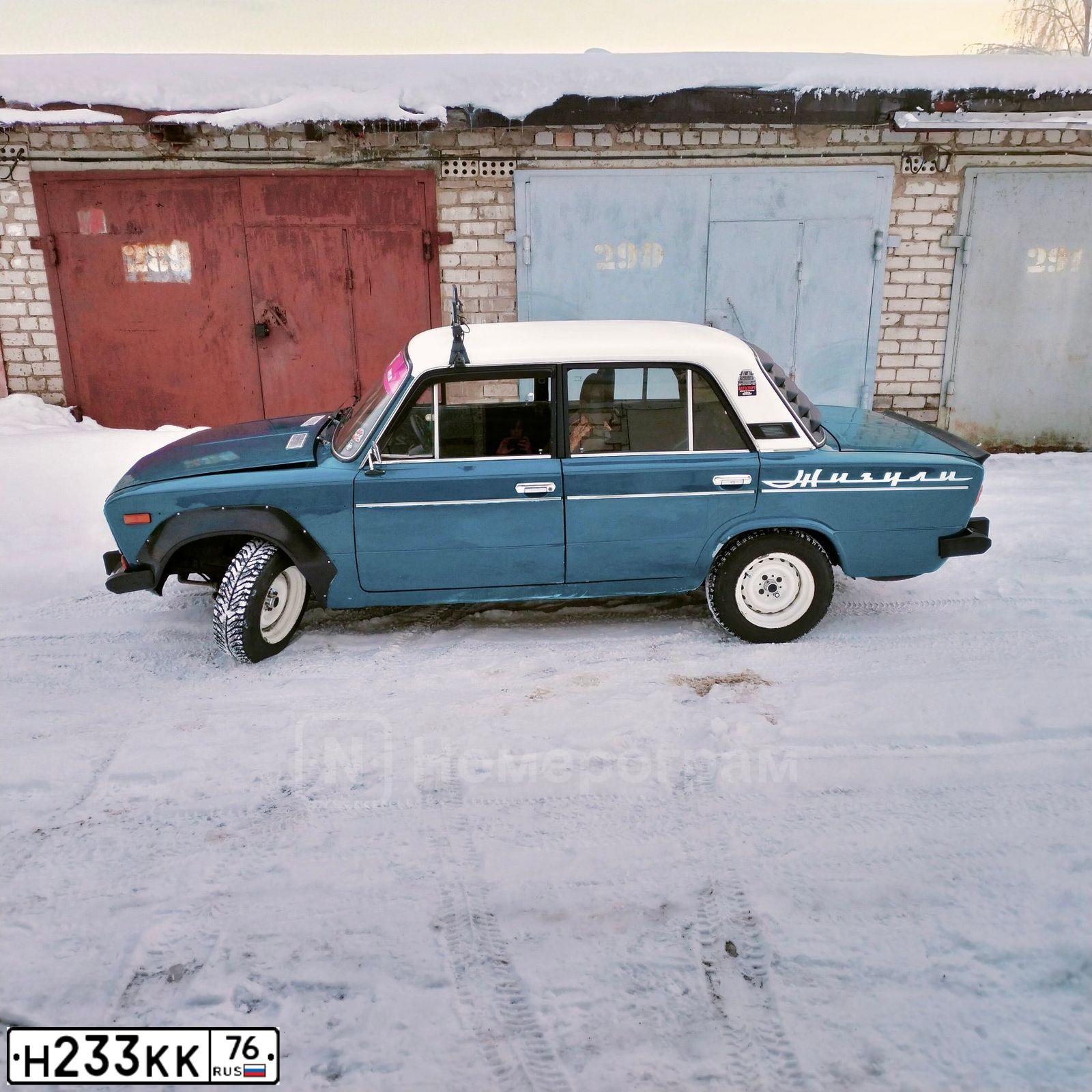 Фото автомобиля LADA 2106, 2001 — госномер Н233КК76. Цвет: сине-зеленый