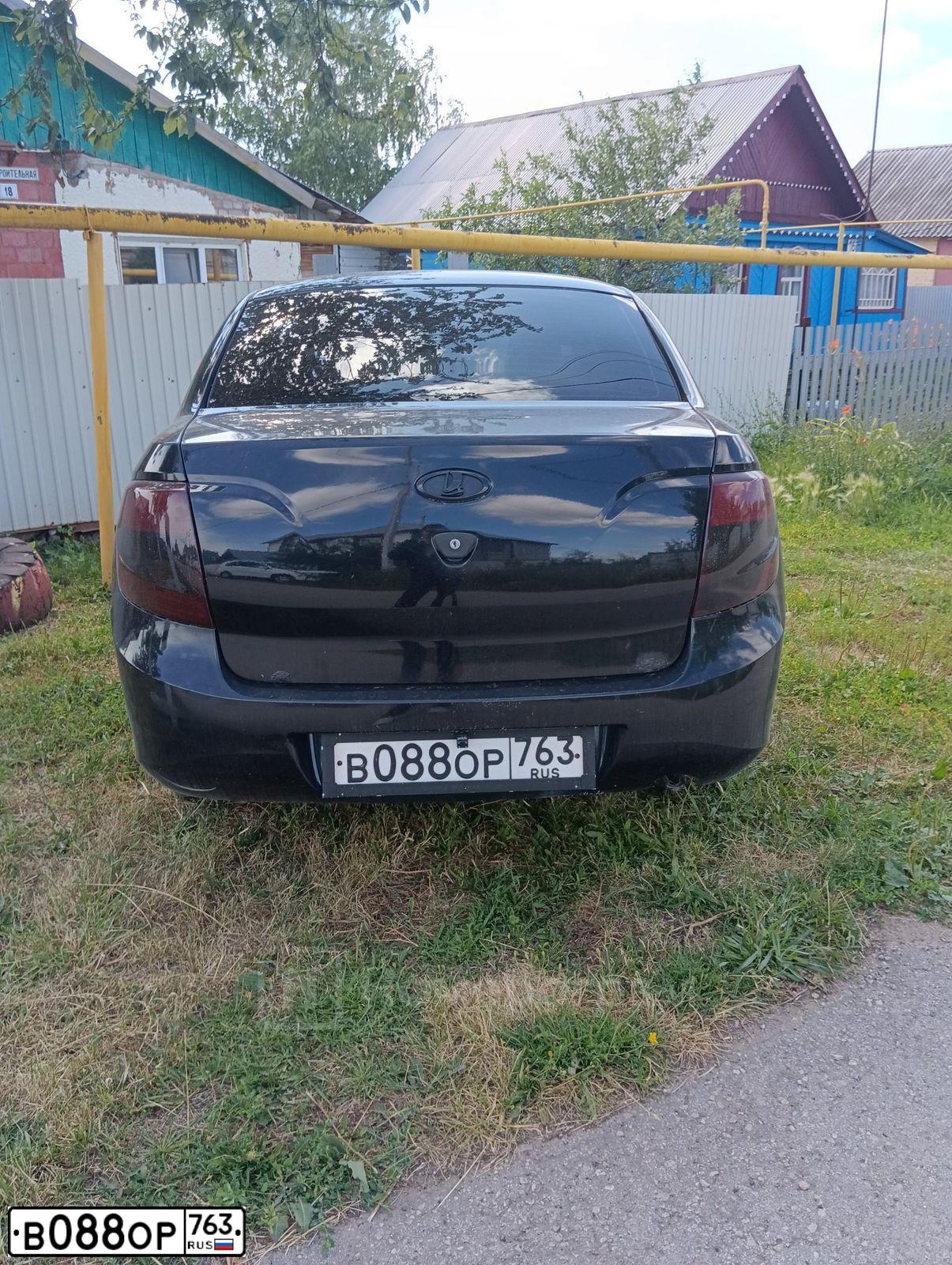 Фото автомобиля LADA 2190 GRANTA, 2012 — госномер В088ОР763. Цвет: Сине-Черный
