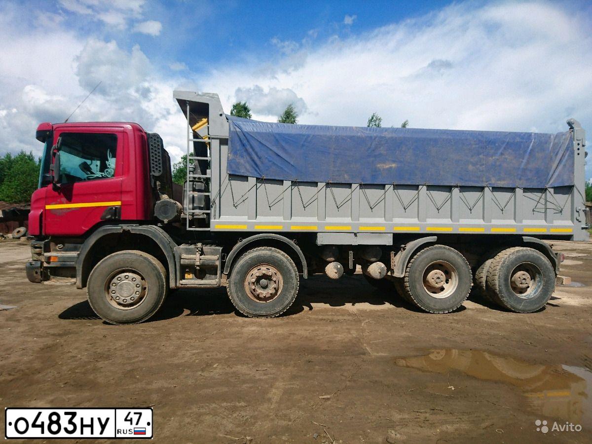 Фото автомобиля SCANIA Р8Х400, 2011 — госномер К996МВ147. Цвет: Красный