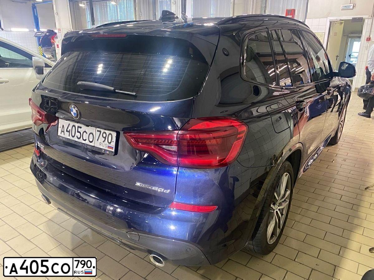 Фото автомобиля BMW X3, 2018 — госномер М777ВТ67. Цвет: ЧЕРНЫЙ