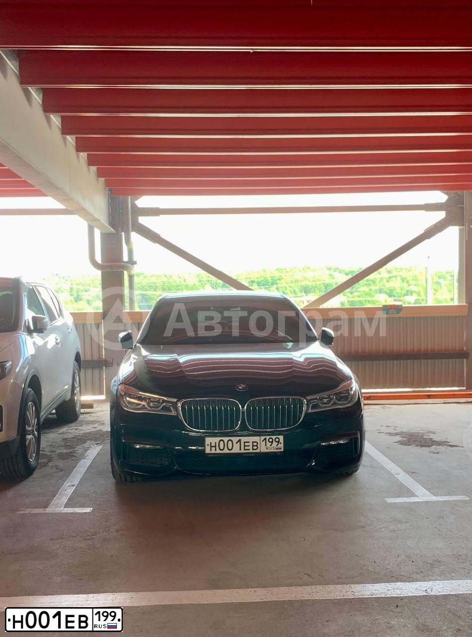 Фото автомобиля BMW SERIE 7, 2018 — госномер Н001ЕВ199. Цвет: ЧЕРНЫЙ